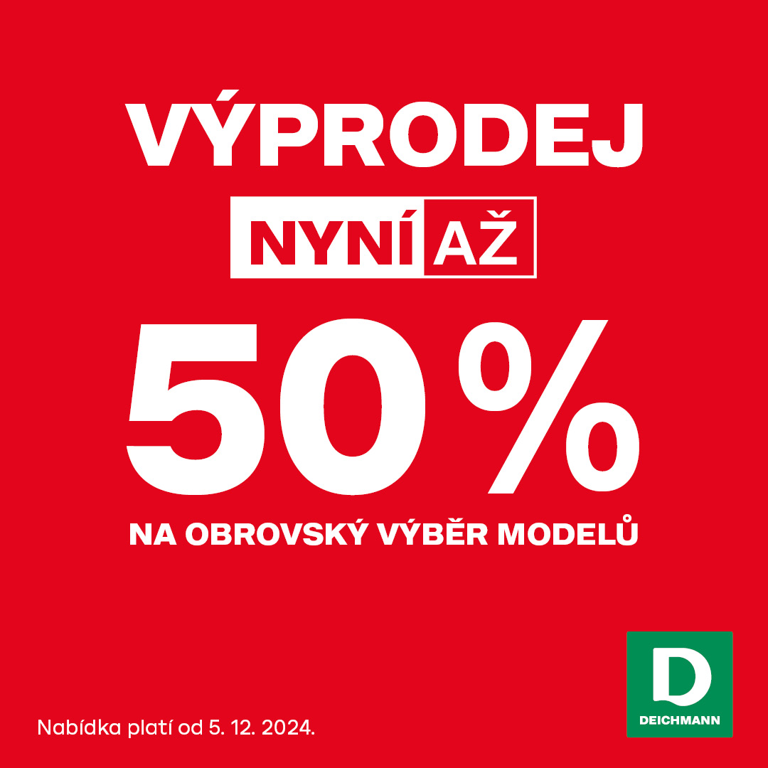 VÝPRODEJ – SLEVA AŽ 50 %